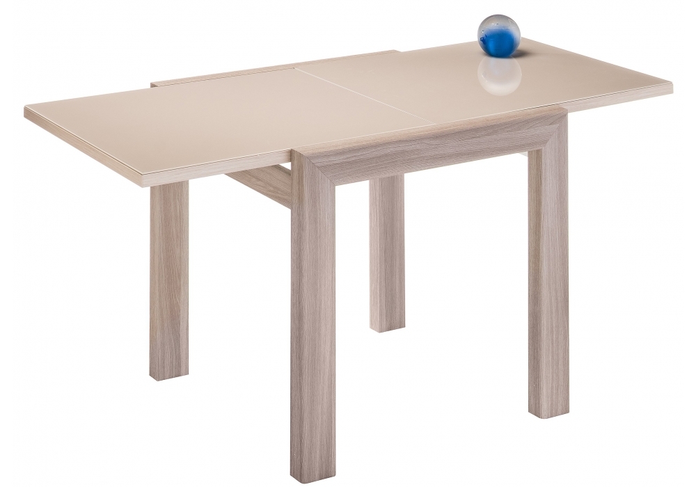 Стол стеклянный Woodville Стеклянный стол Джендри капучино / ясень шимо светлый 462095