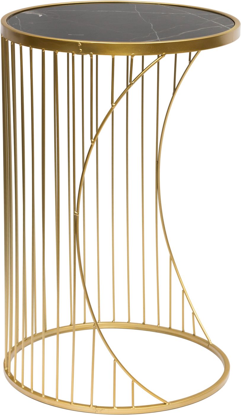 Столик интерьерный с черным мрамором Glasar 54-056