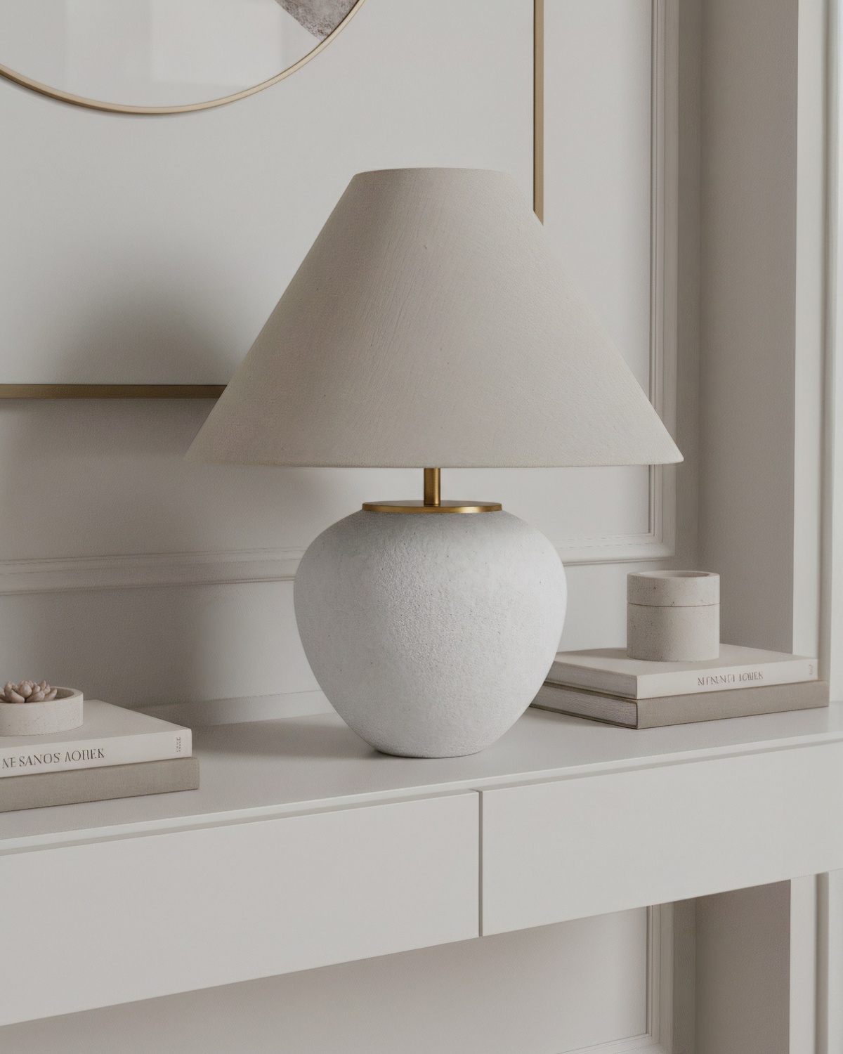 Белая настольная лампа Ноэл Louvre Home LTL463362MGI