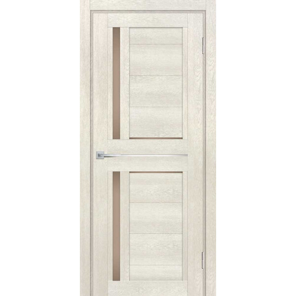 Межкомнатная дверь Graf ТЕХНО-804 бронза сатинат, белый лакобель Бьянко (1900 х 550)