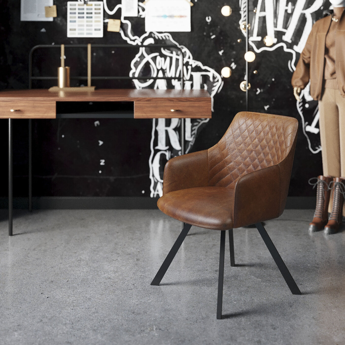 Стул вращающийся KARE Cocon 87304