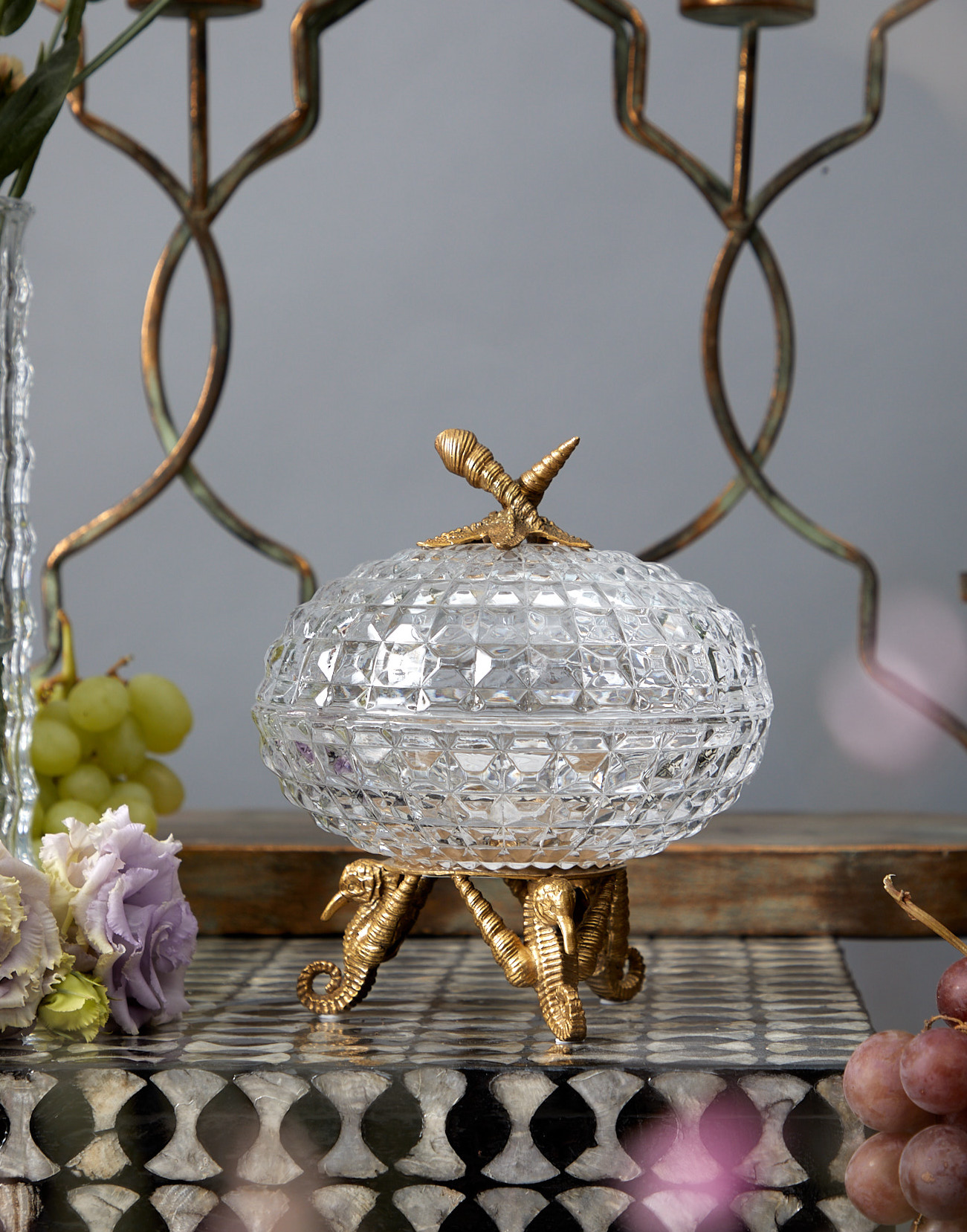 Конфетница Glasar HGL483L/1/GLASS