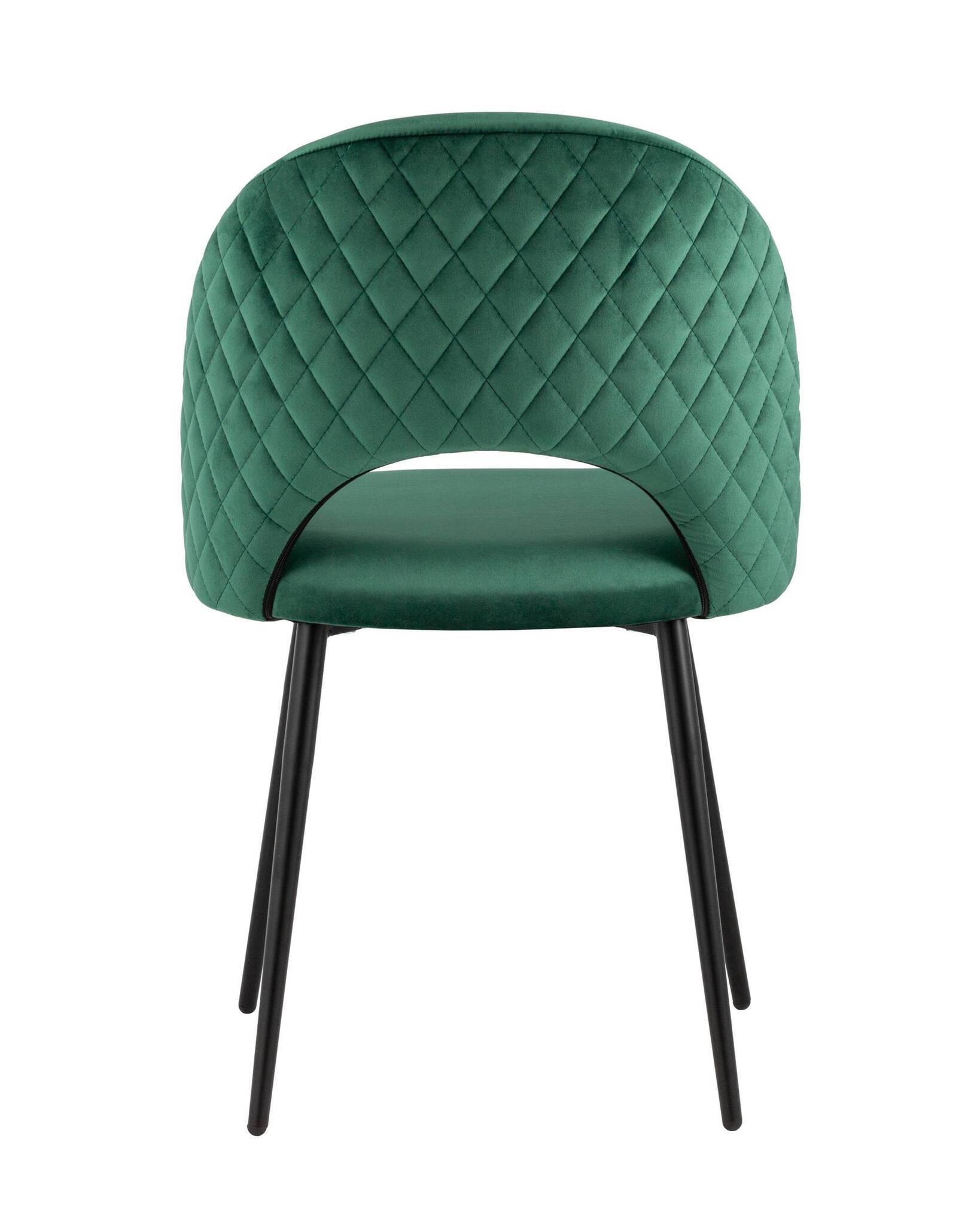 Стул Меган велюр с ромбами зеленый Stool Group