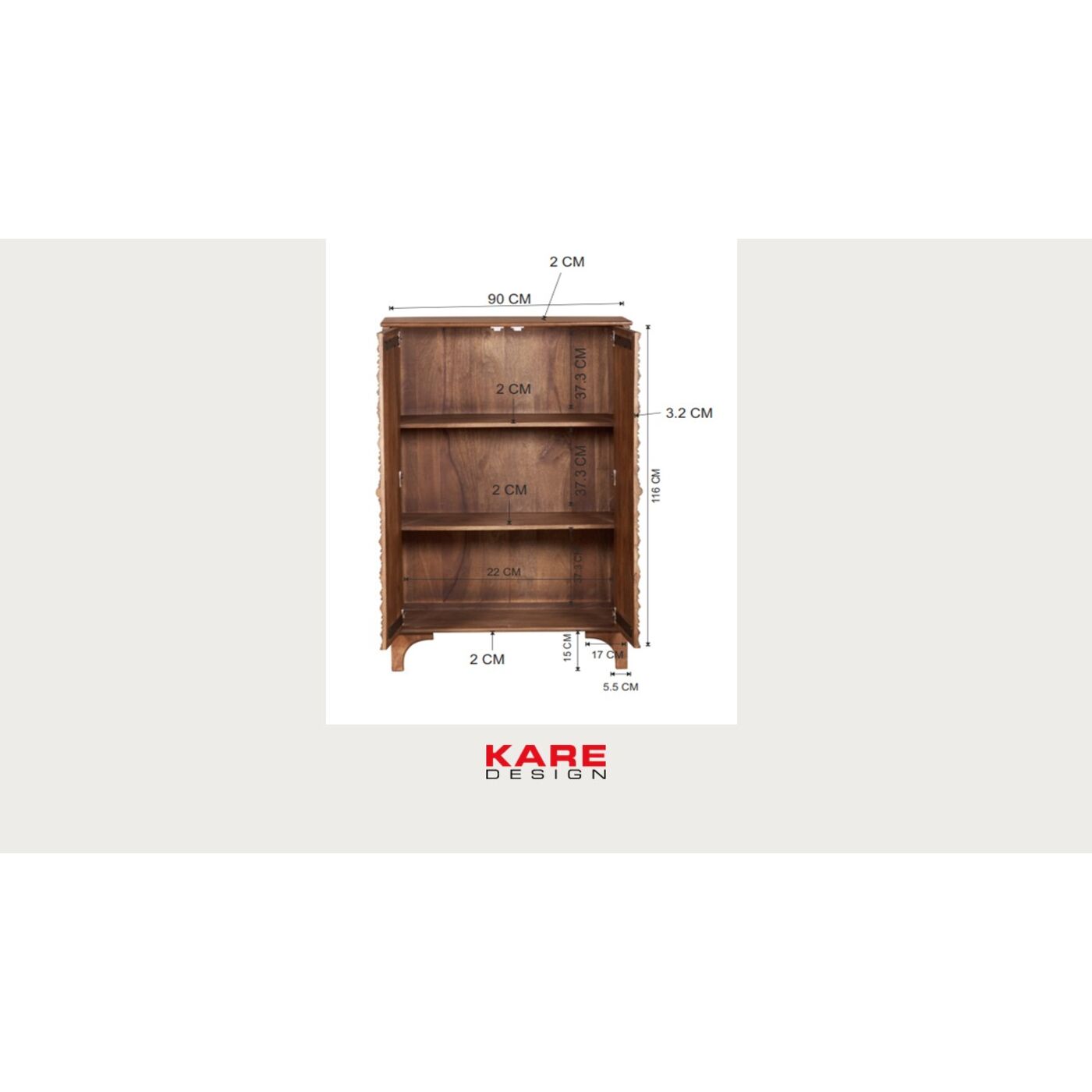 Комод Santos 85x127cm KARE 70070