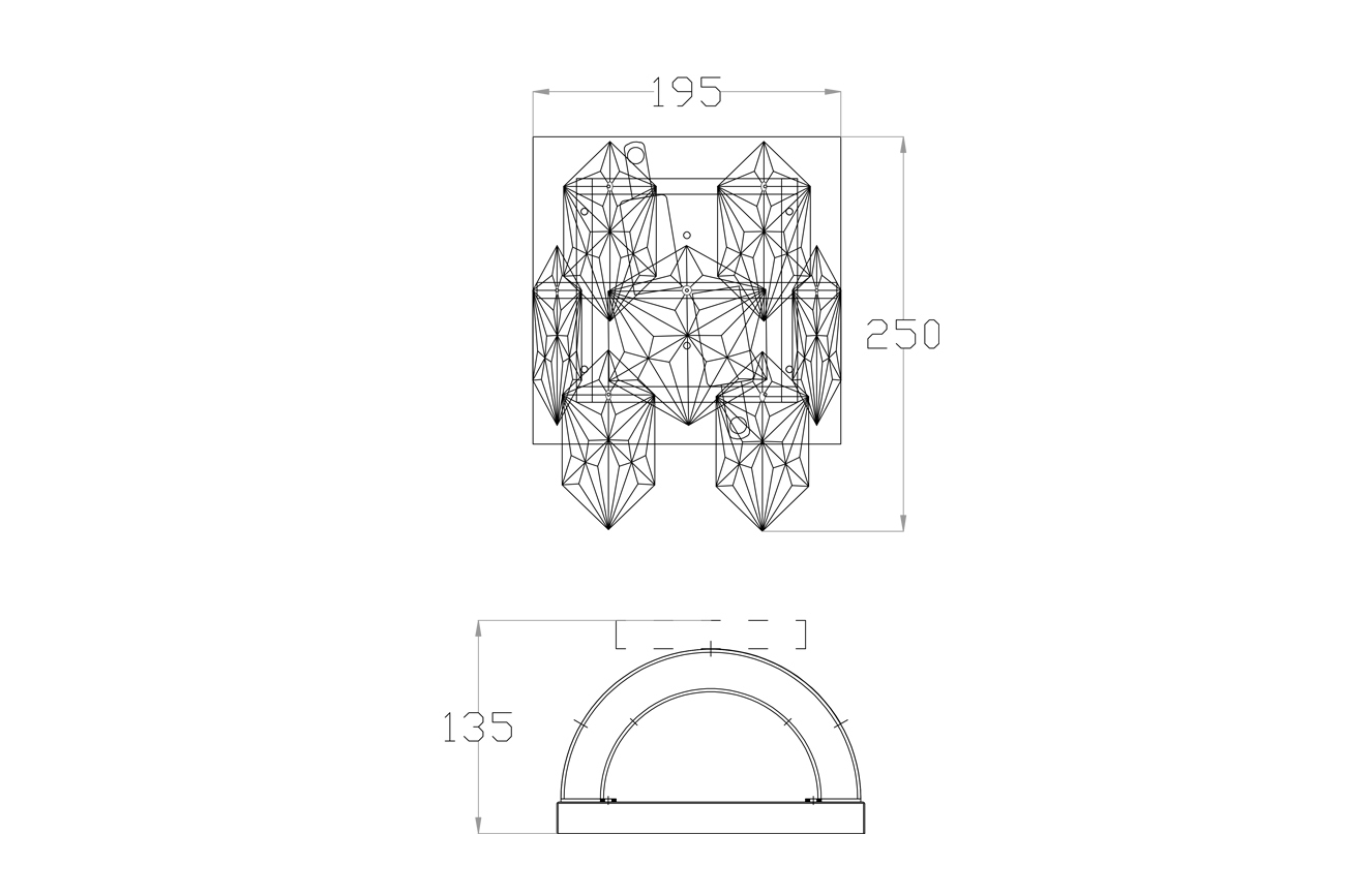 Бра Garda Decor 20MB3273-2