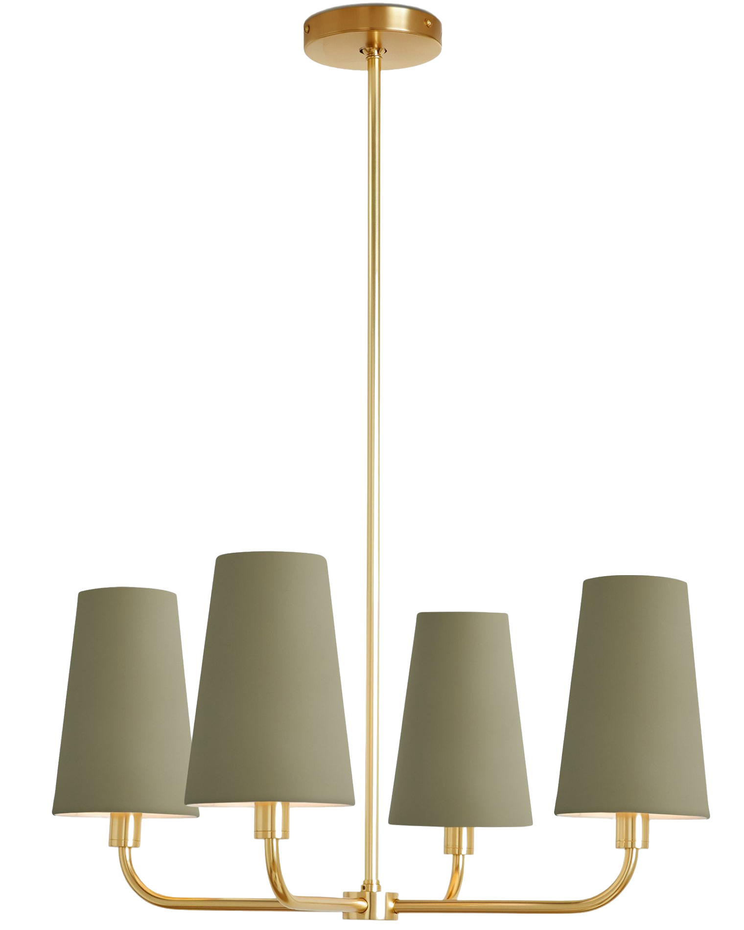 Золотая люстра Ансель с зелёными абажурами Louvre Home LHLCH950124XNP