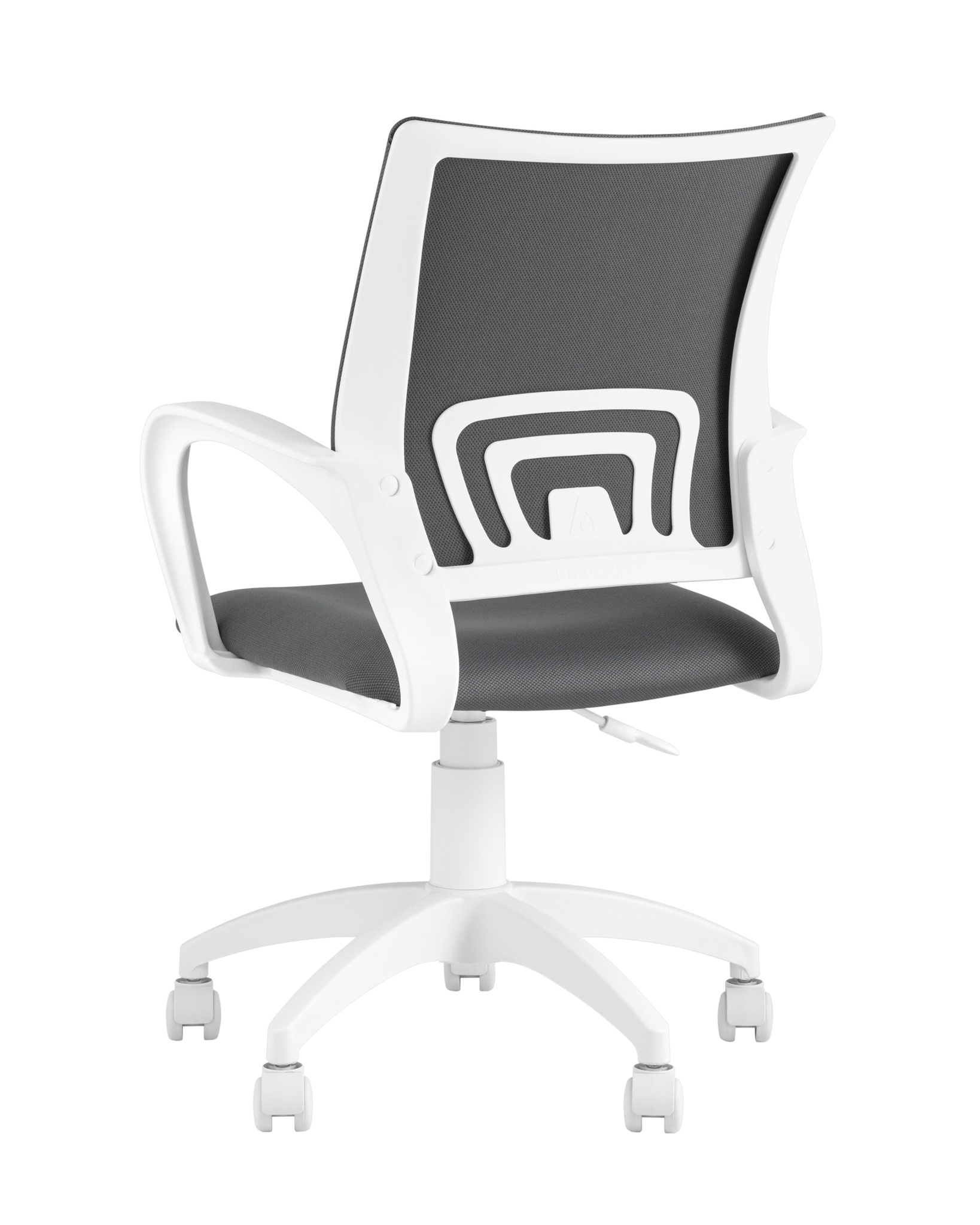 Кресло офисное Topchairs ST-BASIC-W серая ткань крестовина белый пластик Stool Group