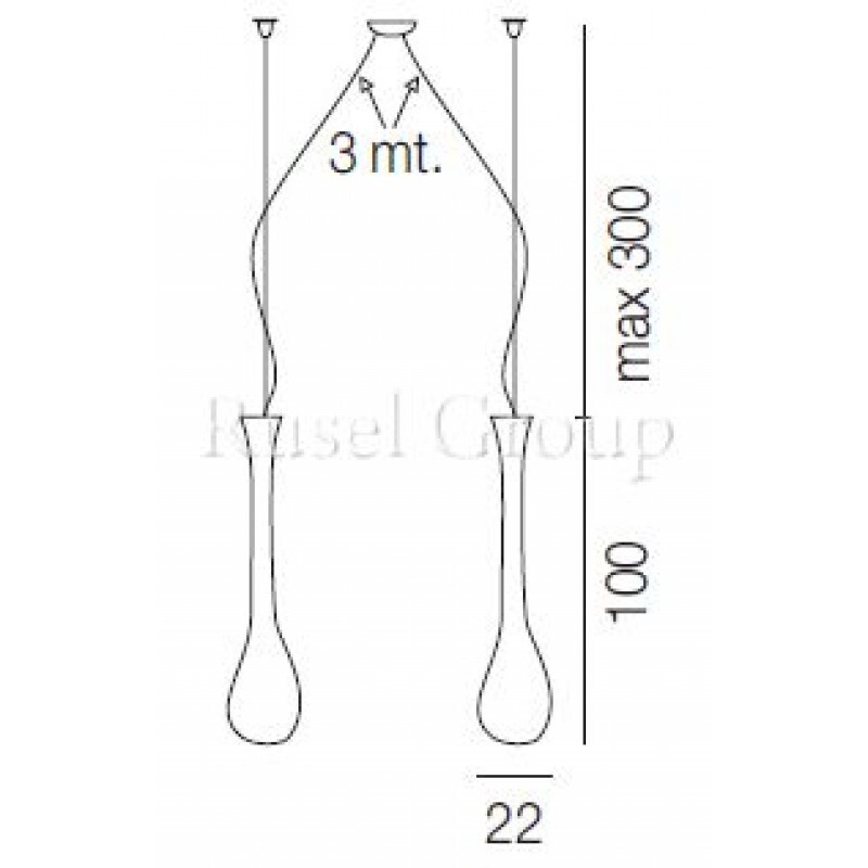 Подвесной светильник Vistosi LACRIMA SP P D2