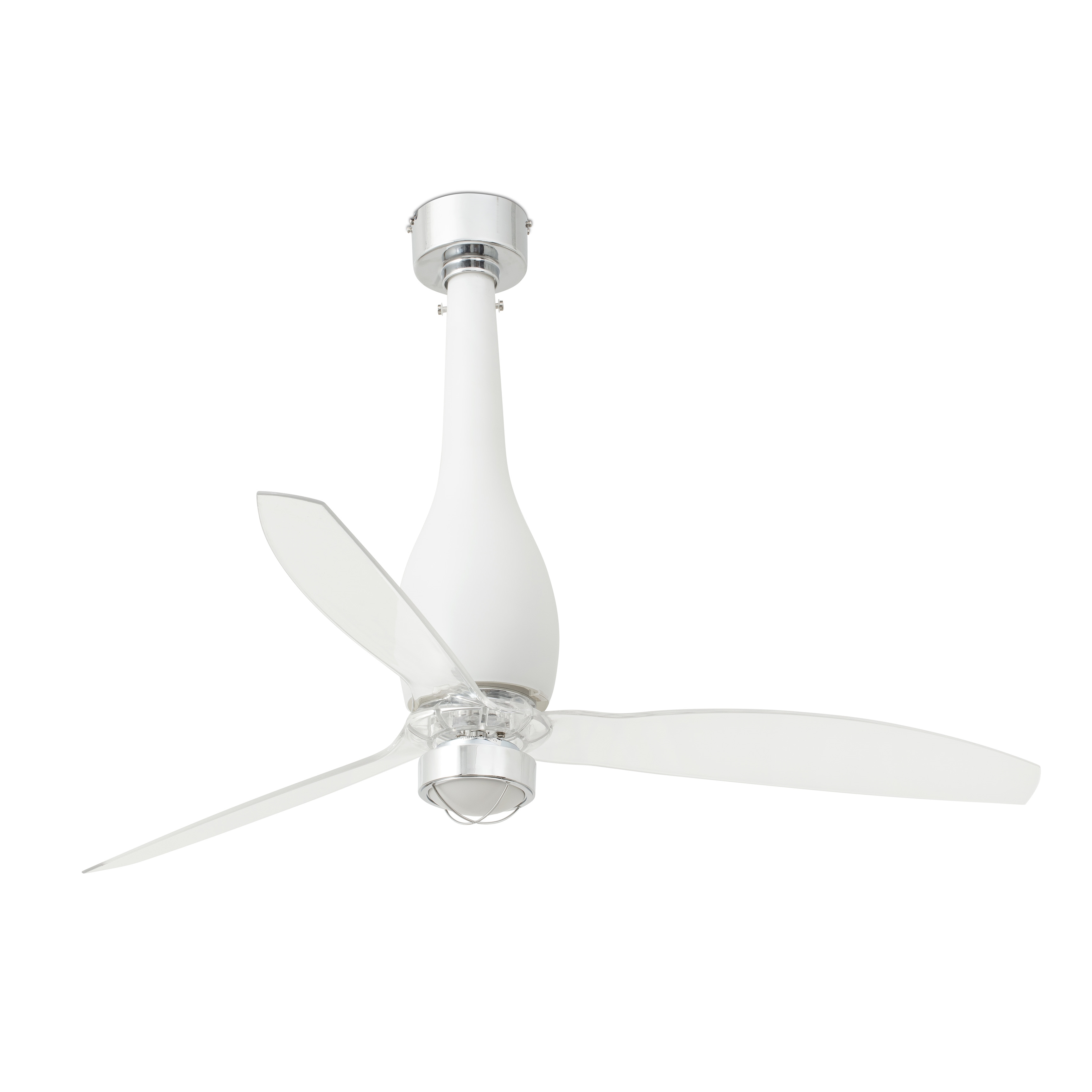 Потолочный вентилятор Eterfan мат. LED белый/прозрачный 128 см Faro