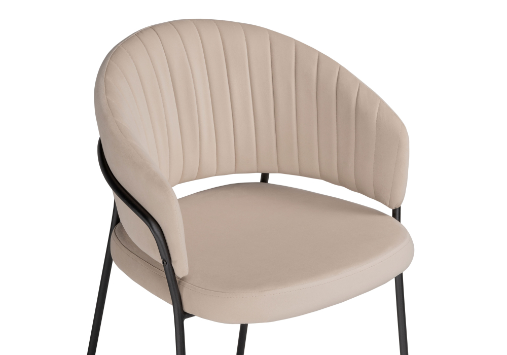 Стул Woodville Лео бежевый / черный 528455