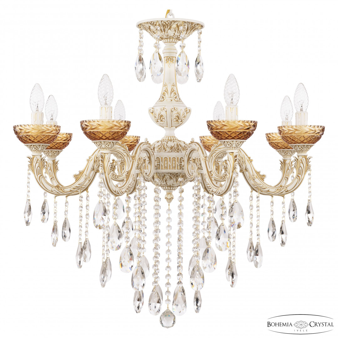 Люстра хрустальная AL79101/8/250 B WMG P Amber/M-1F Bohemia Ivele Crystal