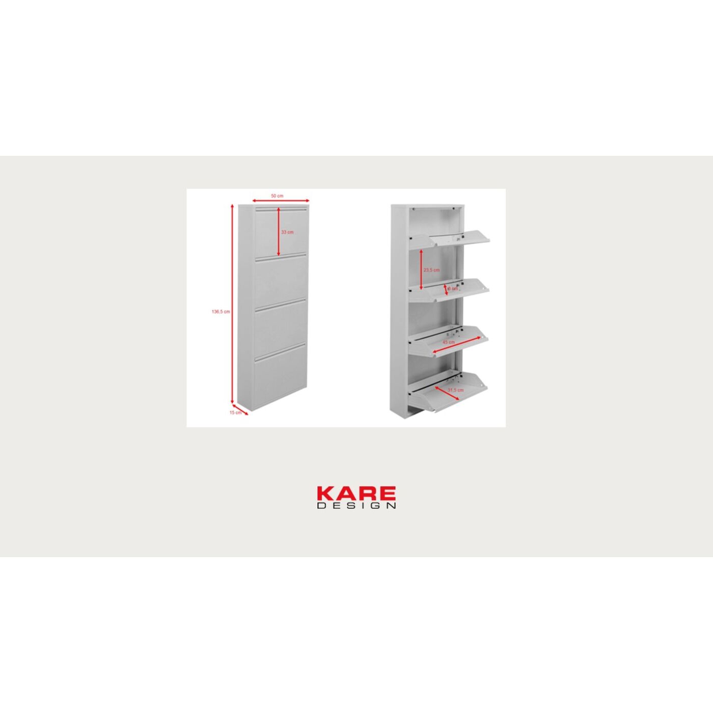 Обувница Caruso 4 Cream (MO) KARE 88050