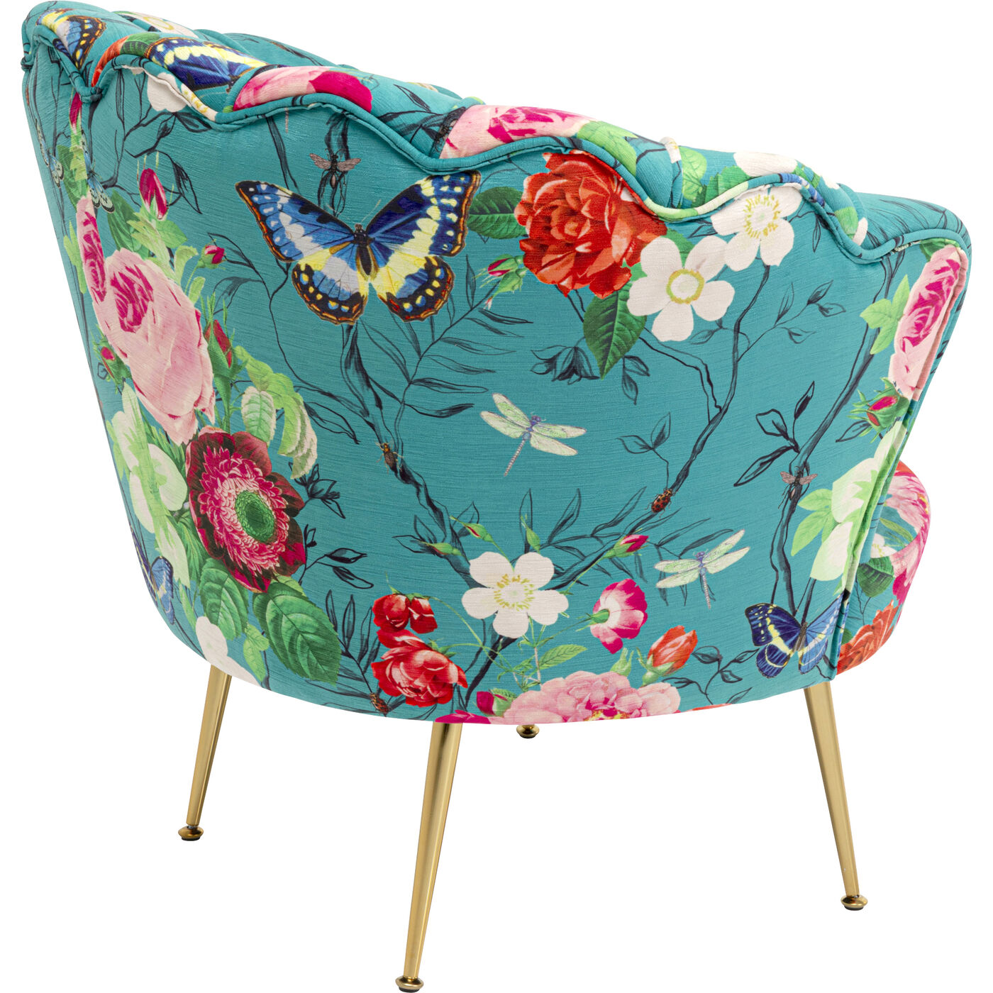 Кресло Water Lily Gold Flower Fever Blue KARE 71168
