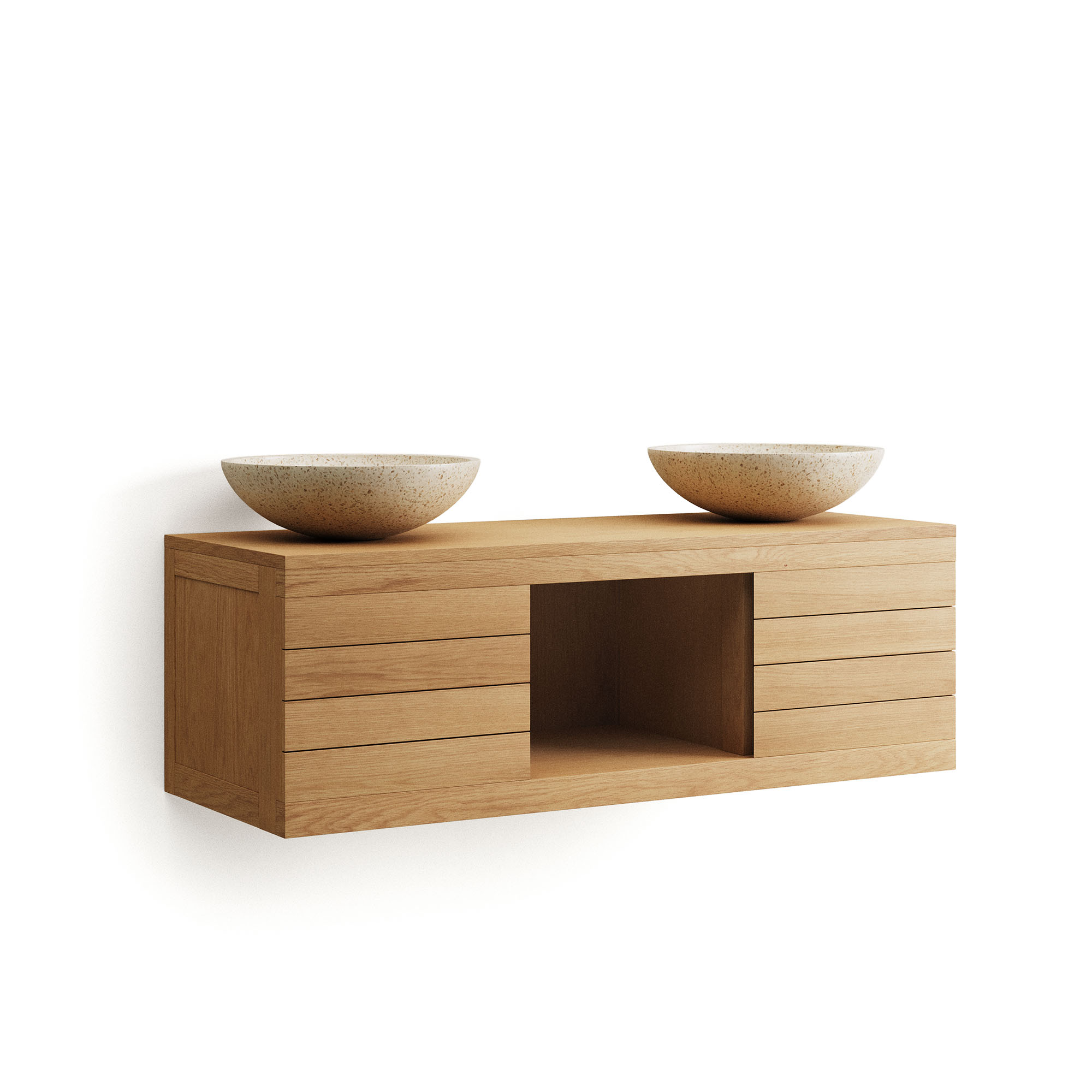 Kenta Мебель для ванной из массива тика с натуральной отделкой, 120 x 45 см La Forma (ex Julia Grup)