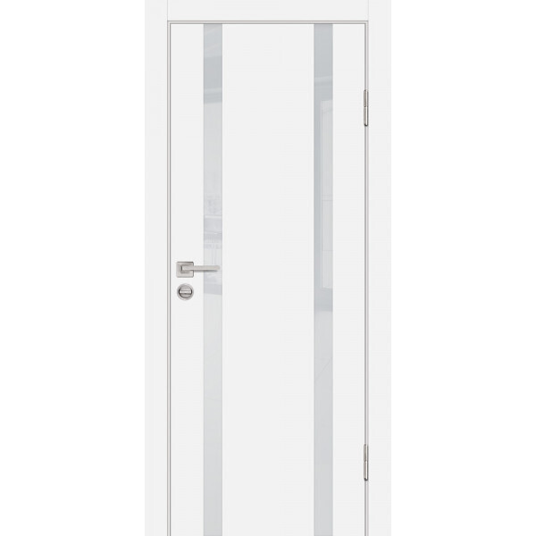 Межкомнатная дверь Graf P-9 лунный лакобель Белый (2000 х 900)