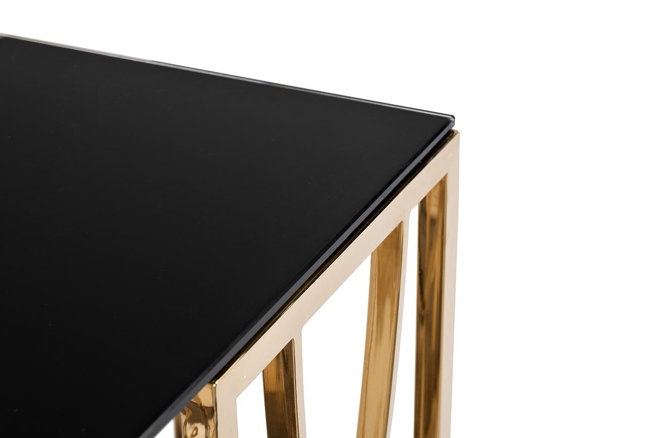 Консоль черное стекло/золото Garda Decor 13RXC3102-GOLD