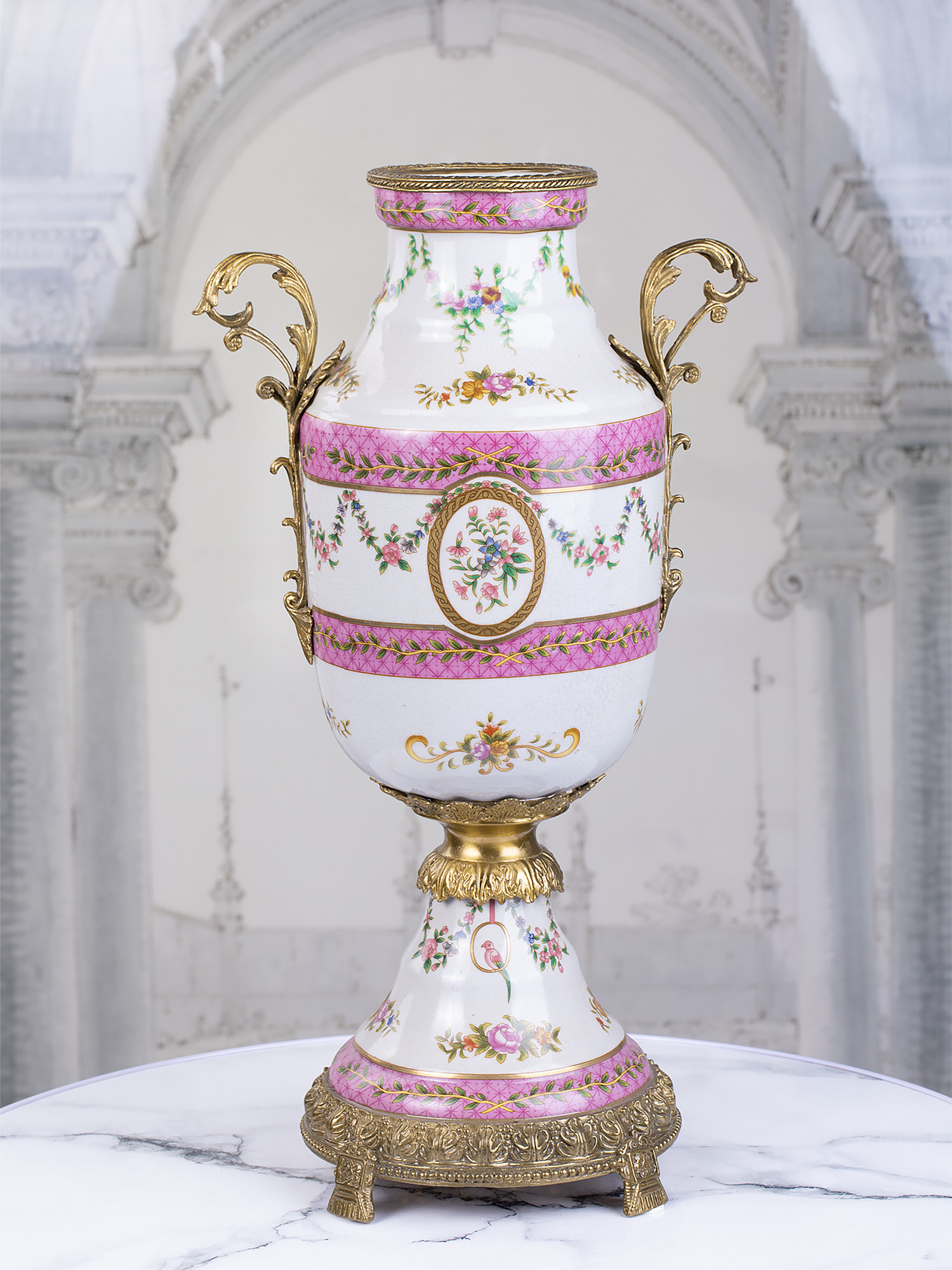 Ваза с ручками Glasar J722EC/HX0462