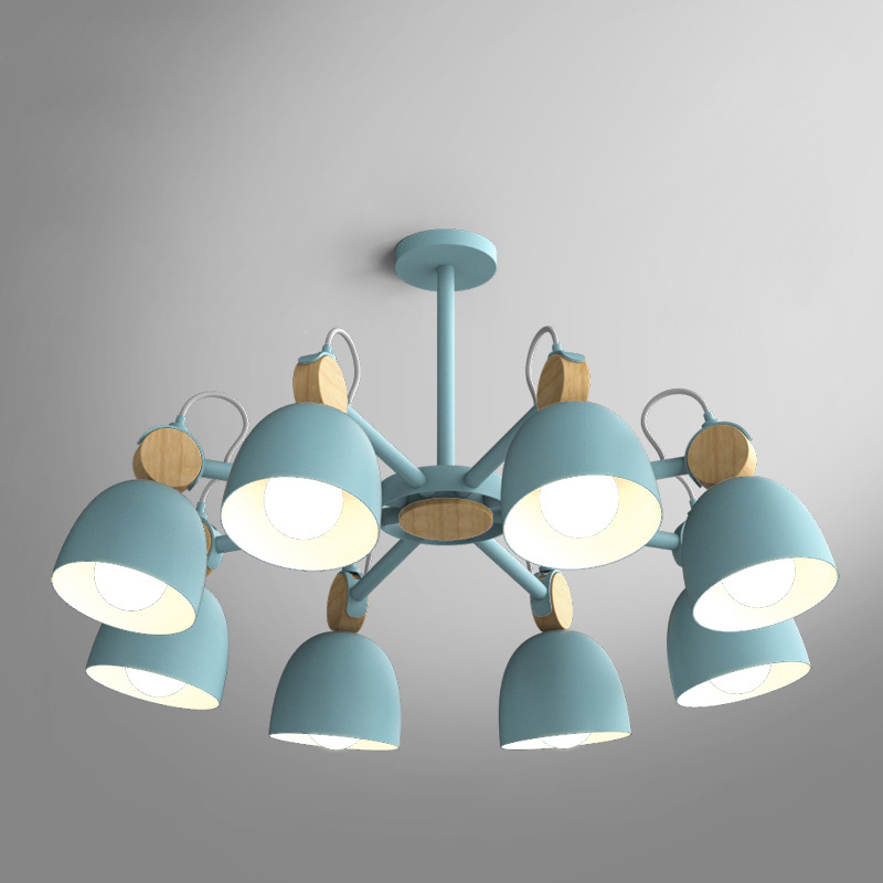 Потолочная люстр на штанге ROLLA 8 blueice by ImperiumLoft