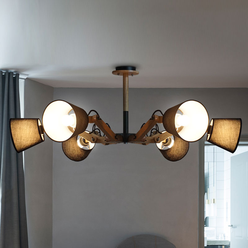 Люстра на штанге MECHANIC L6 Black by ImperiumLoft