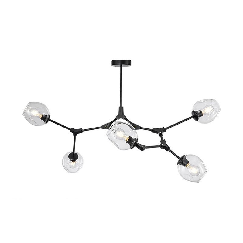 Люстра Адель Branching Bubble Chandelier L5 Black Amber by ImperiumLoft