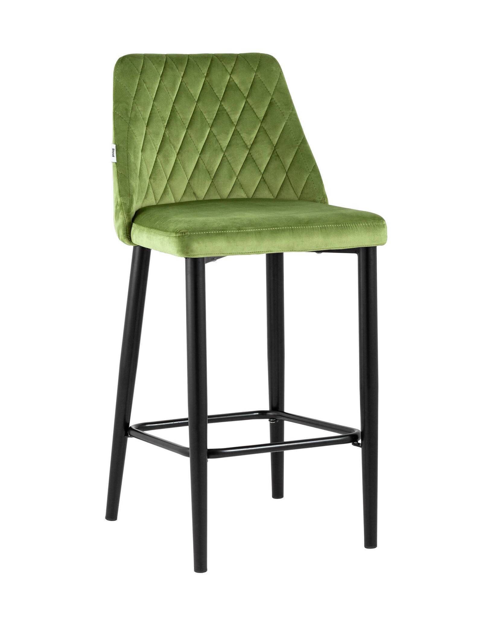 Стул полубарный Диего велюр травяной Stool Group