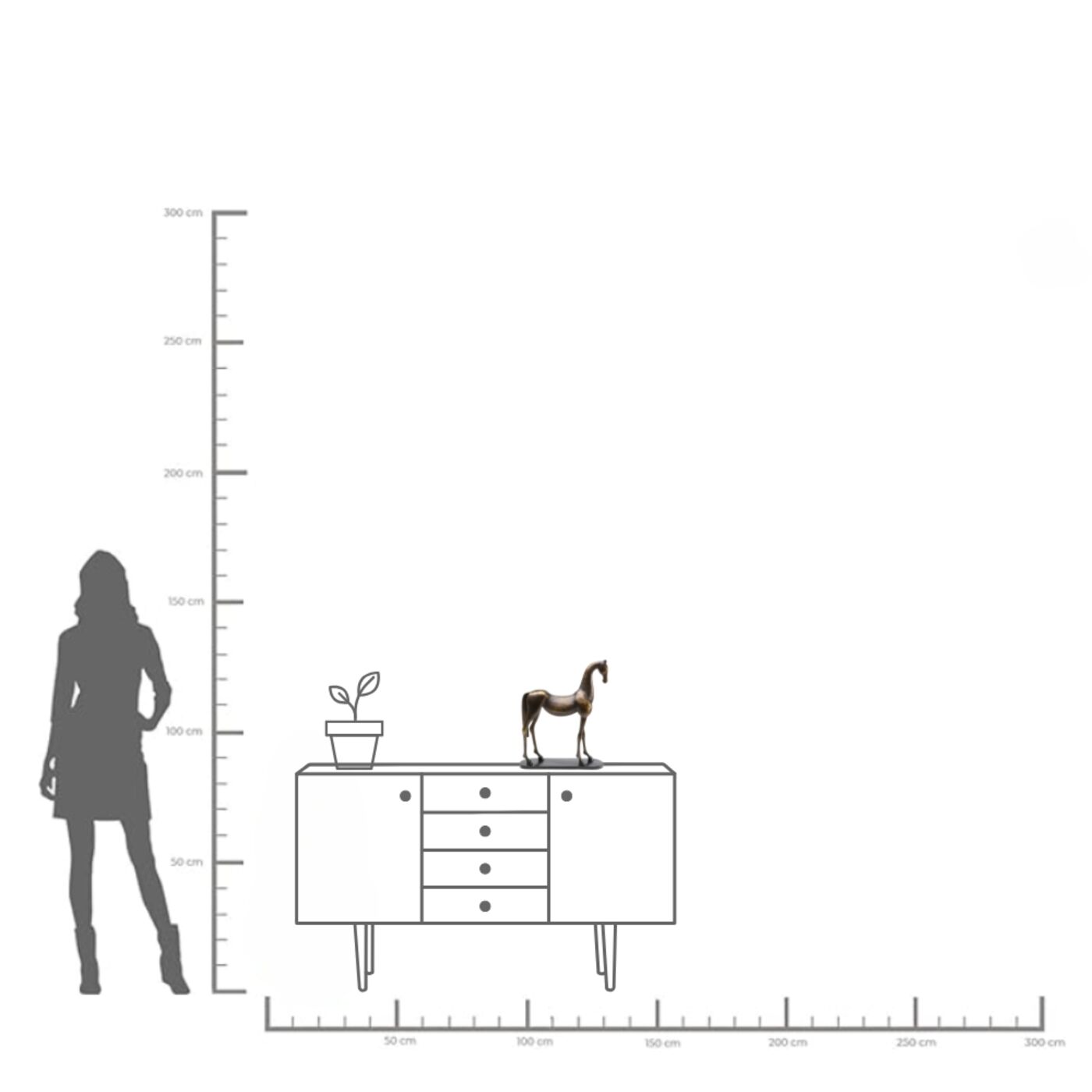 Фигура декоративная Modern Horse 42cm KARE 58355