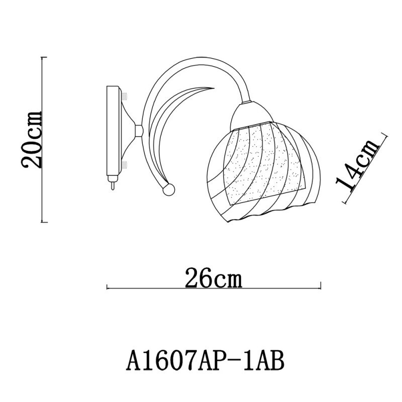 Бра Arte Lamp A1607AP-1AB
