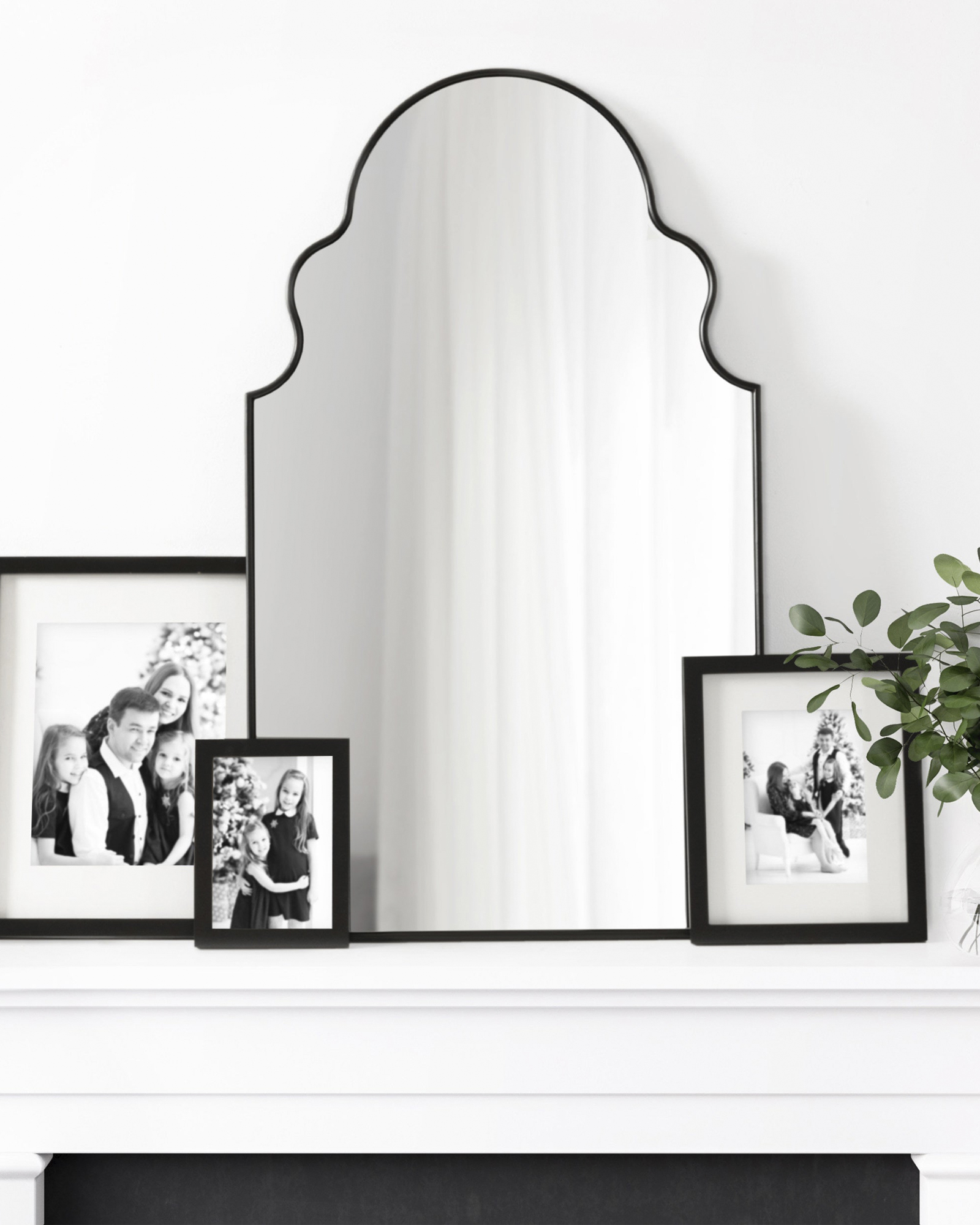 Зеркало в чёрной раме Шифа Louvre Home LHDWM081123SH