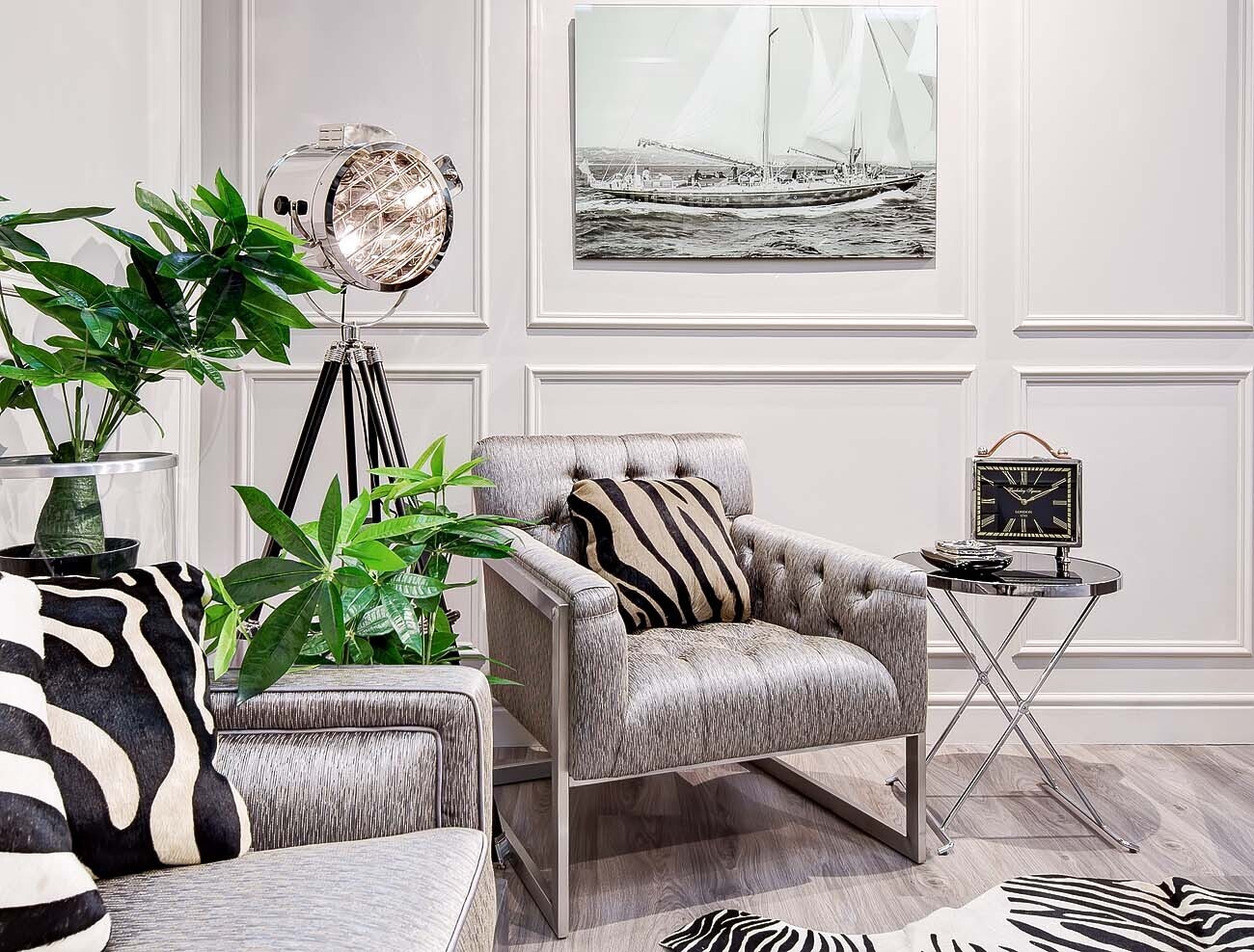 Торшер прожектор на треноге Garda Decor K2KM018F