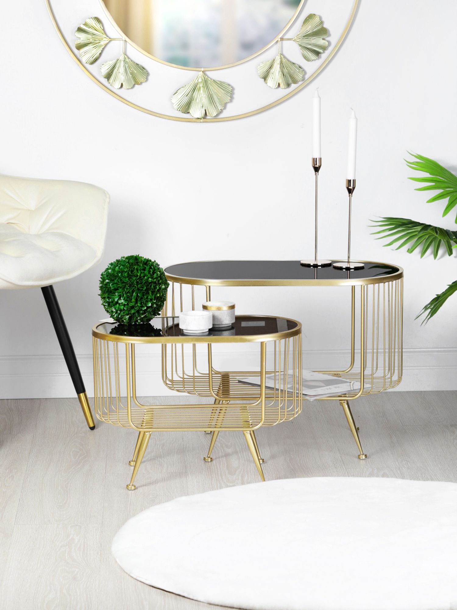 Столики интерьерные, набор Glasar 54-175/174