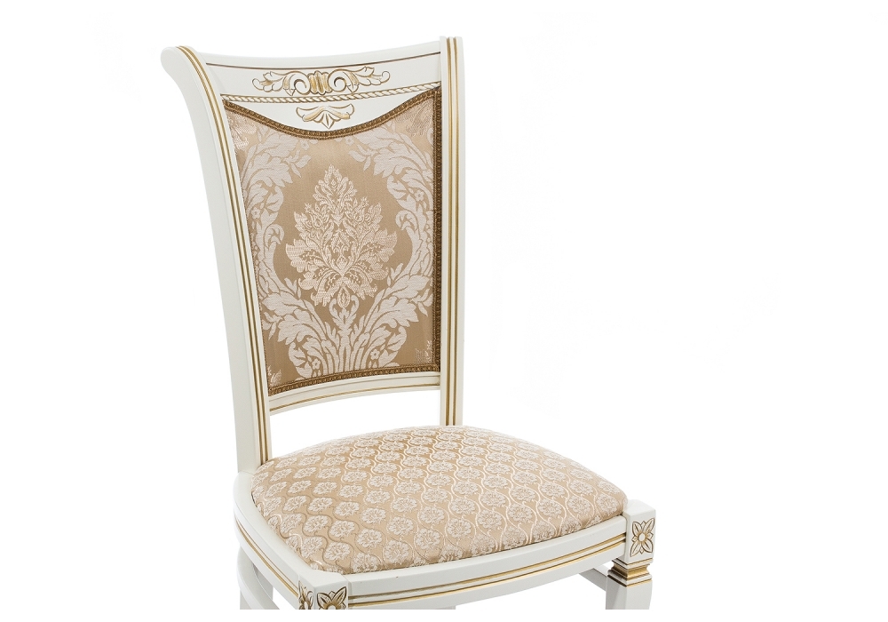 Стул деревянный Woodville Mariano молочный / патина 438326