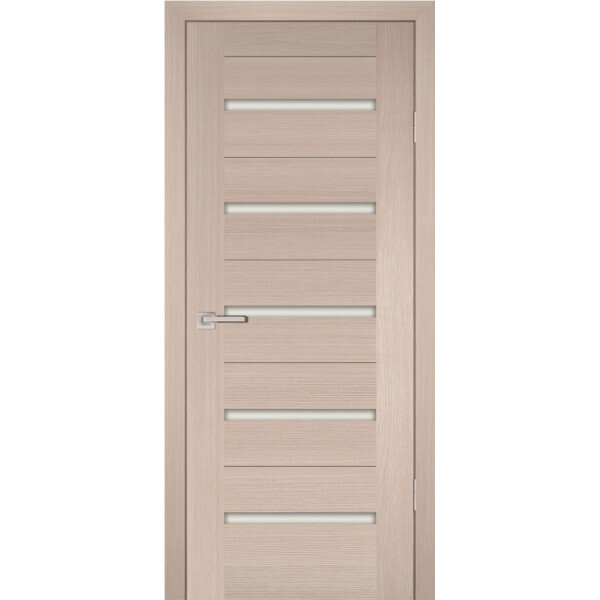 Межкомнатная дверь Graf PS-07 белый сатинат Капучино Мелинга (2000 х 800)