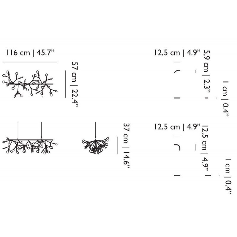 Подвесной светильник Moooi Heracleum Endless nickel 10 MTR CABLE