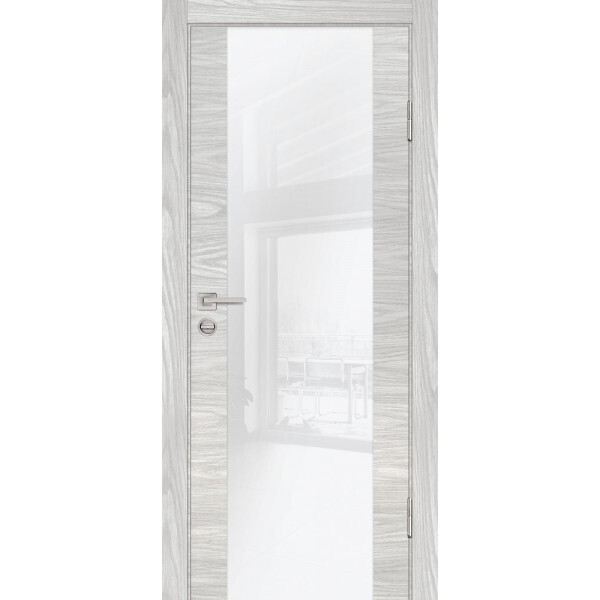 Межкомнатная дверь Graf P-7 белоснежный лакобель Дуб скай бежевый (2000 х 600)