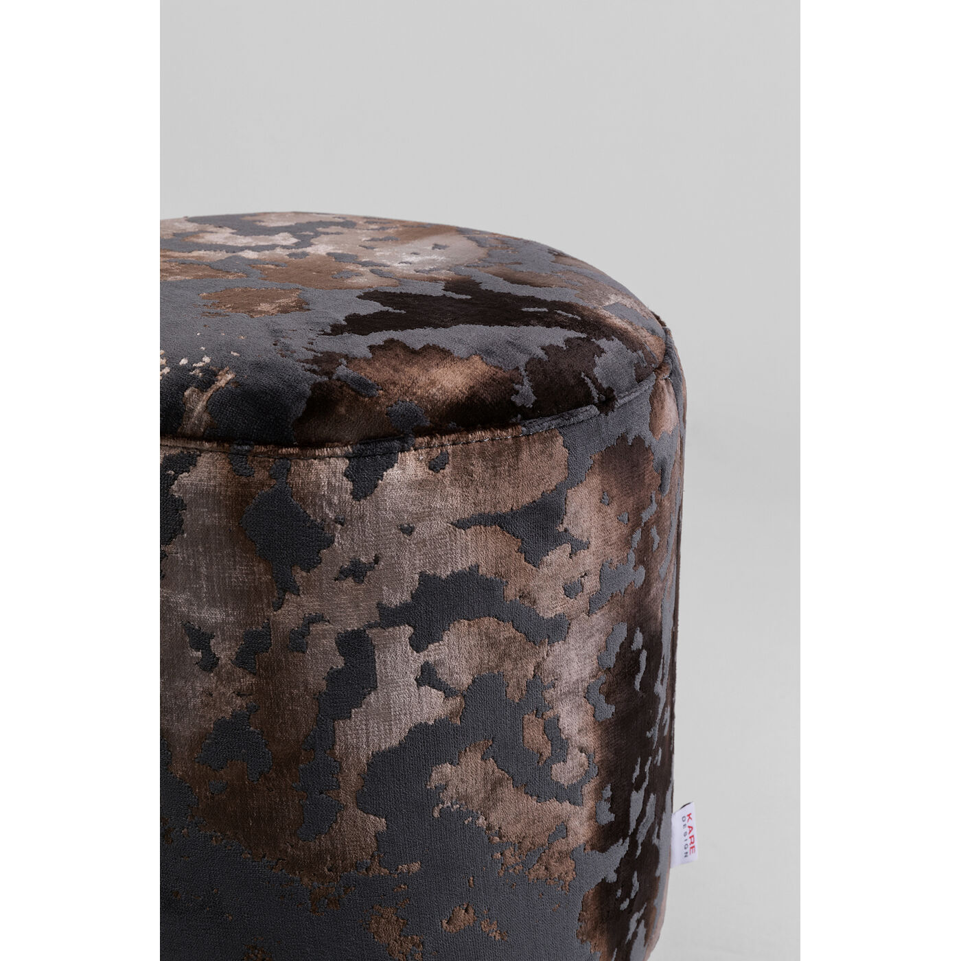 Пуф Cherry Astoria Grey Black Ø36cm Limited KARE 46255