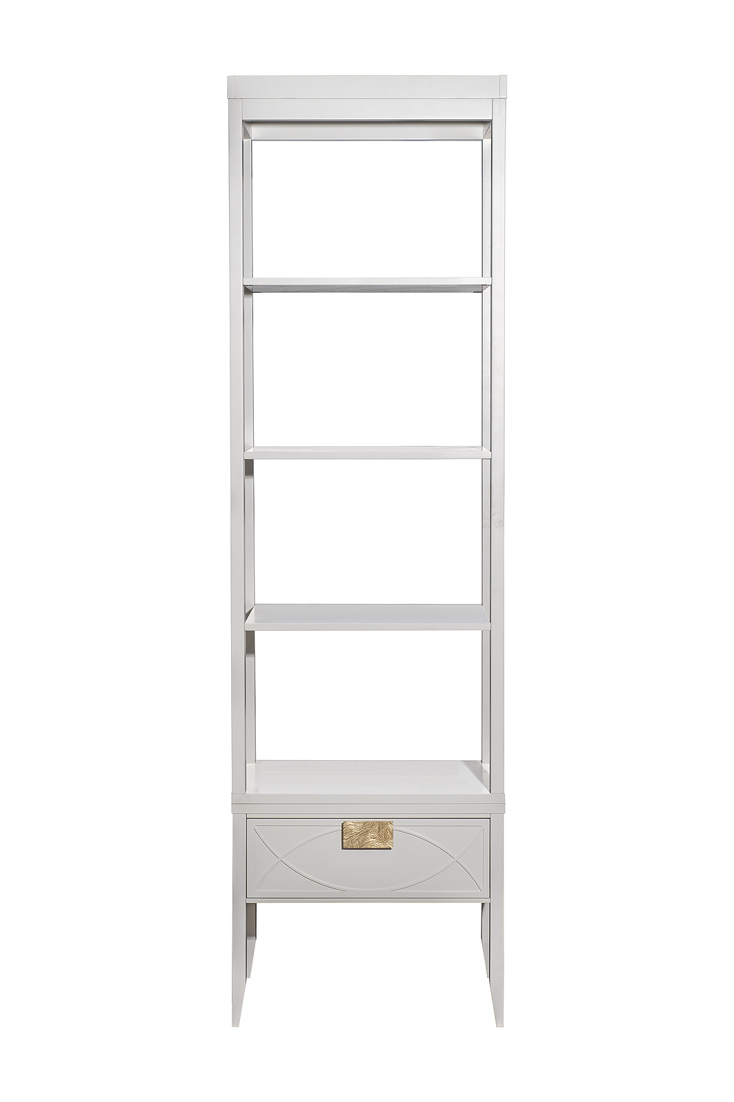 Шкаф-витрина открытый узкий с тумбой прикроватной с 1-м ящиком Garda Decor 151SV-000018