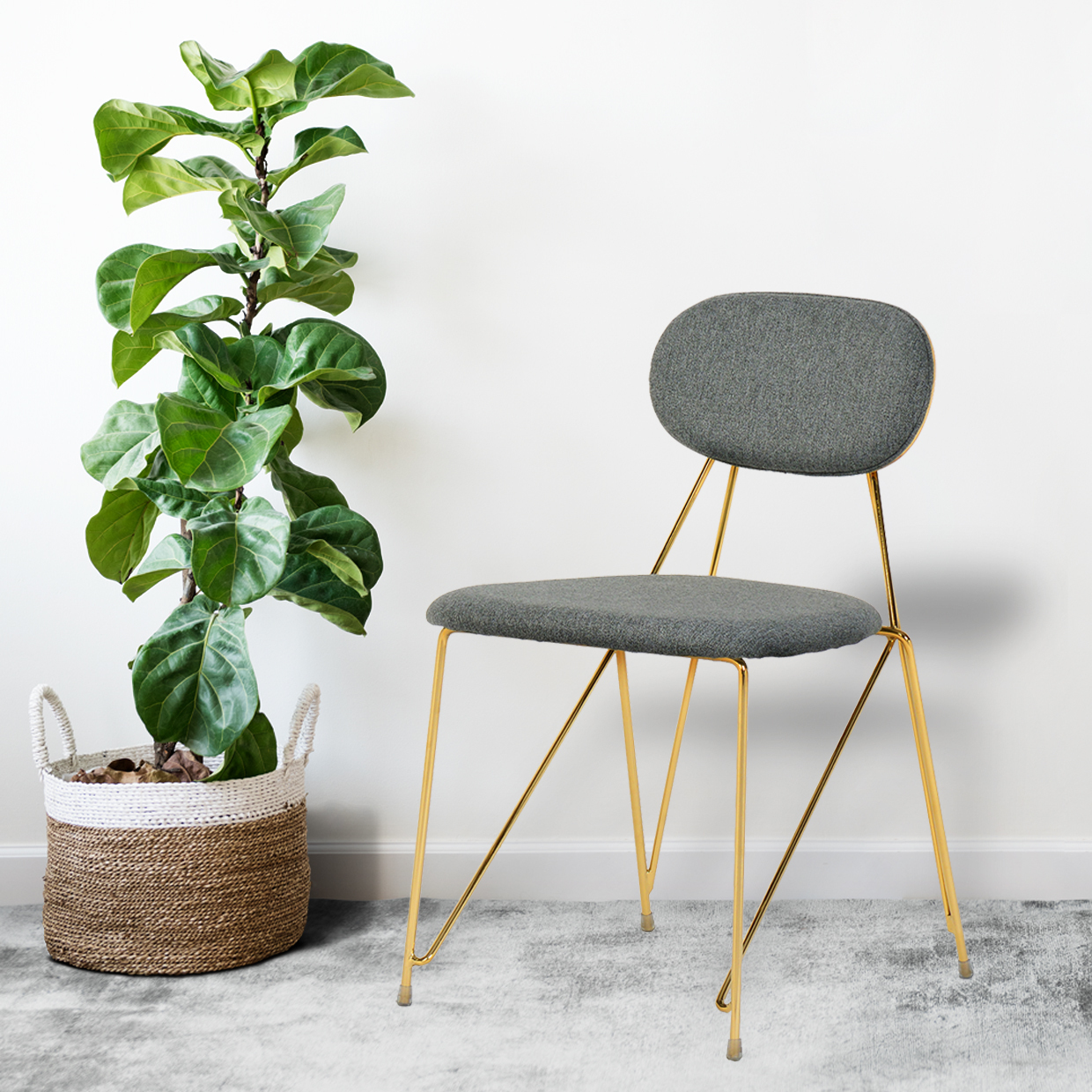 Стул Alice тёмно-серый Bradex Home FR 0164