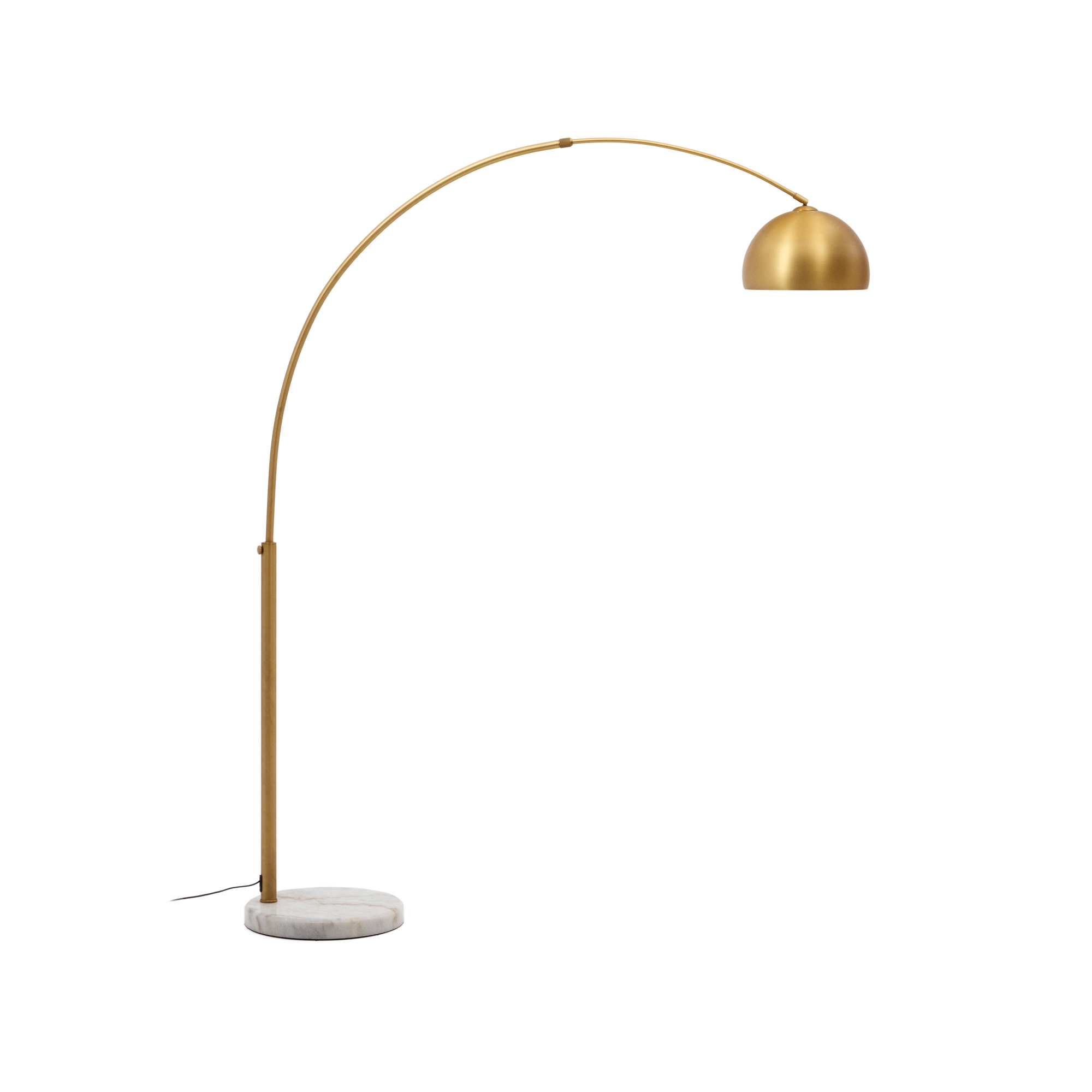 Madali Металлический торшер с латунной отделкой и основой из белого мрамора La Forma 178152