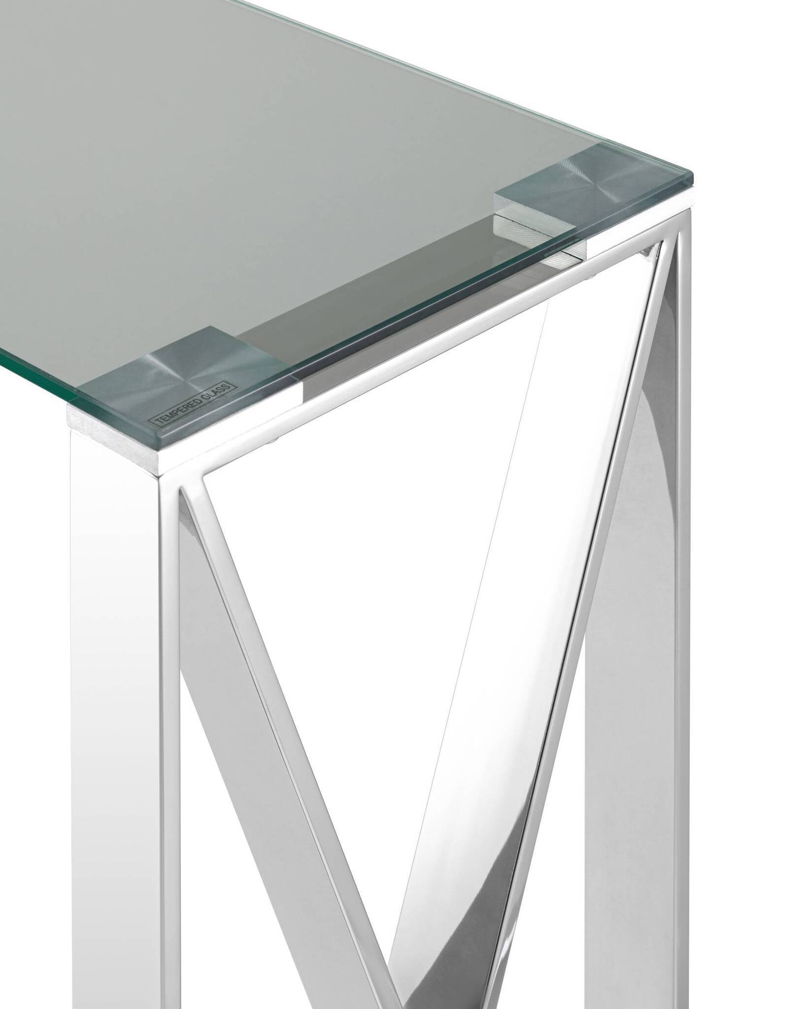 Консоль КРОСС 115*30 серебро Stool Group