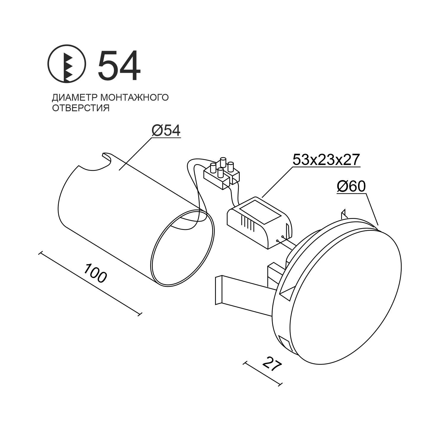Встраиваемый светодиодный светильник для стен и ступеней Ledron ODL044 White Встраиваемый светодиодный светильник для стен и ступеней Ledron ODL044 White