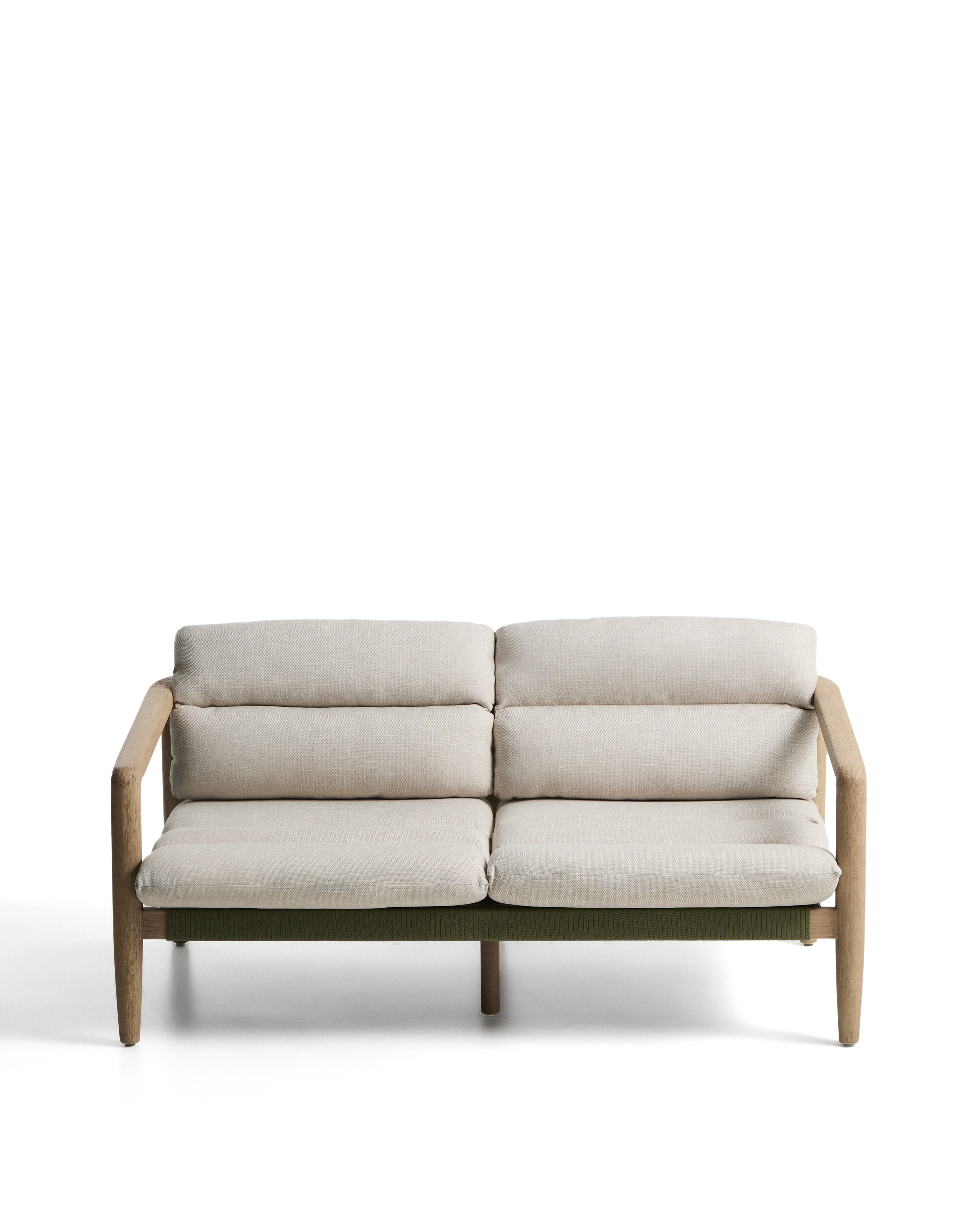 Уличный диван Menfi из массива акации и зеленой веревки, 136 см La Forma 482301