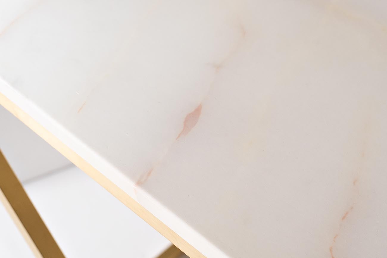 Консоль искусственный белый мрамор/мат.золото Garda Decor 47ED-CST026GOLD