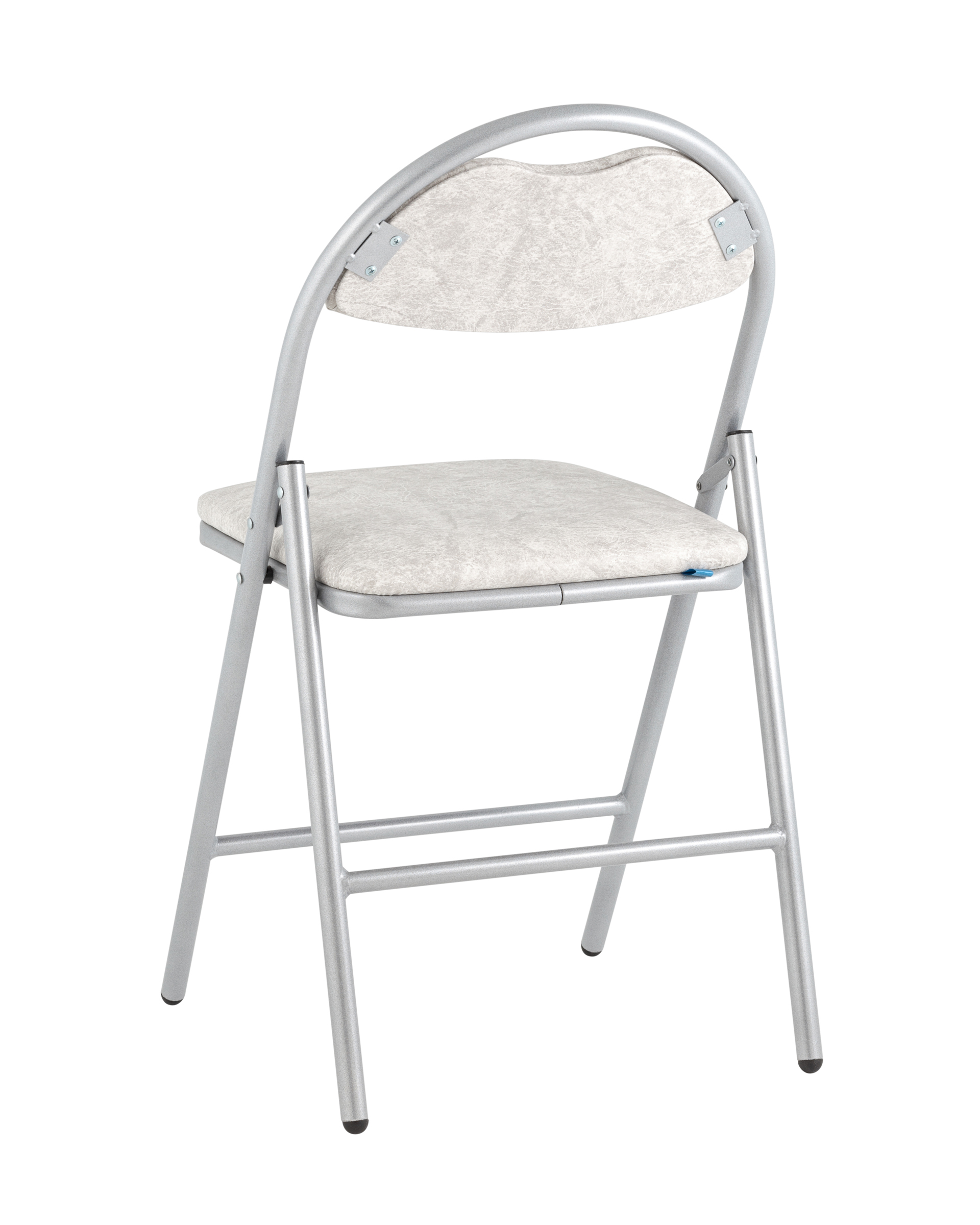 Стул складной Hagen экокожа белый мрамор каркас металлик Stool Group