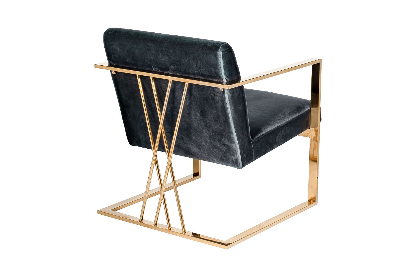 Стул велюровый зеленый/золото Garda Decor GY-AC8056GOLD-GR