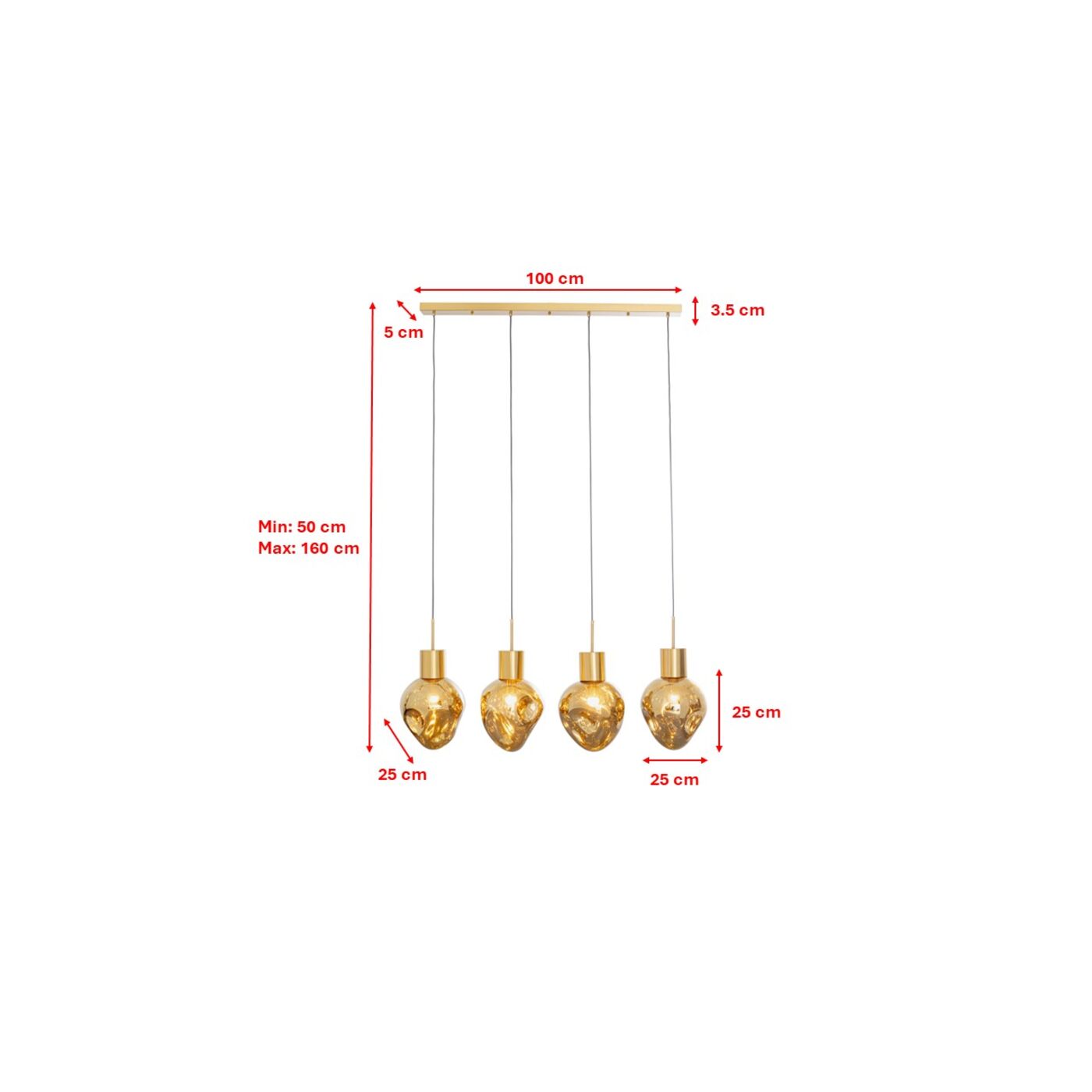 Светильник подвесной Supernova Amber 120 см KARE 56424