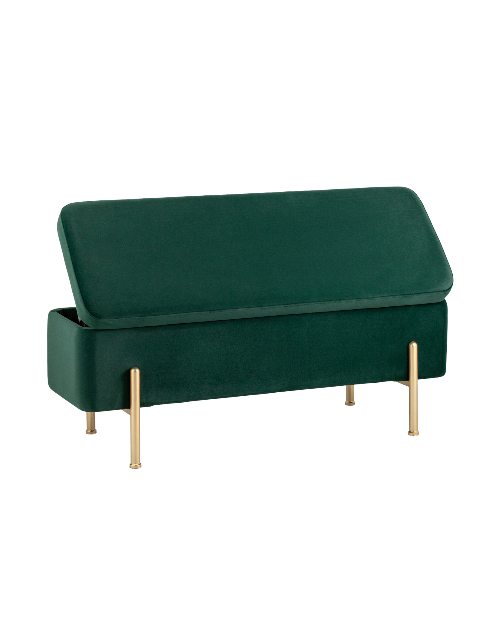 Банкетка Болейн с ящиком велюр зеленый Stool Group
