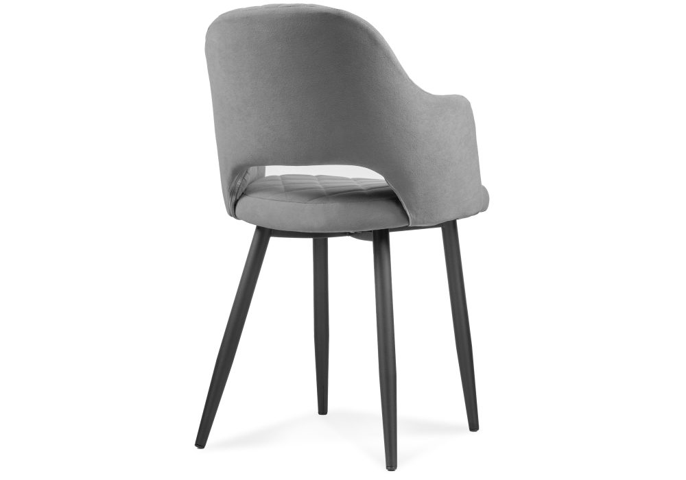 Стул Woodville Гутрид ромбы спереди серый / черный 504185