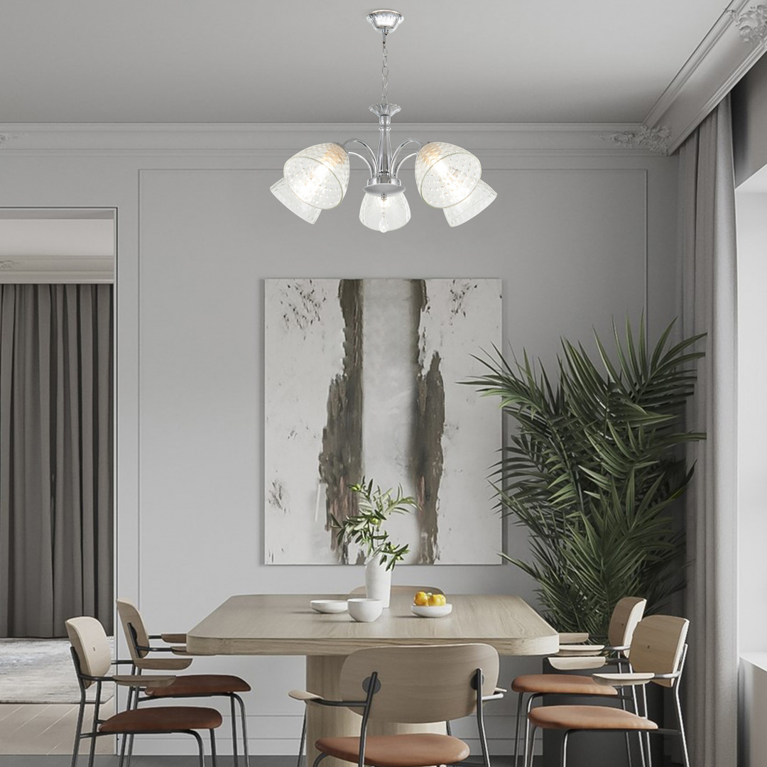 Люстра подвесная с плафонами 335156/5 CR Arte Milano