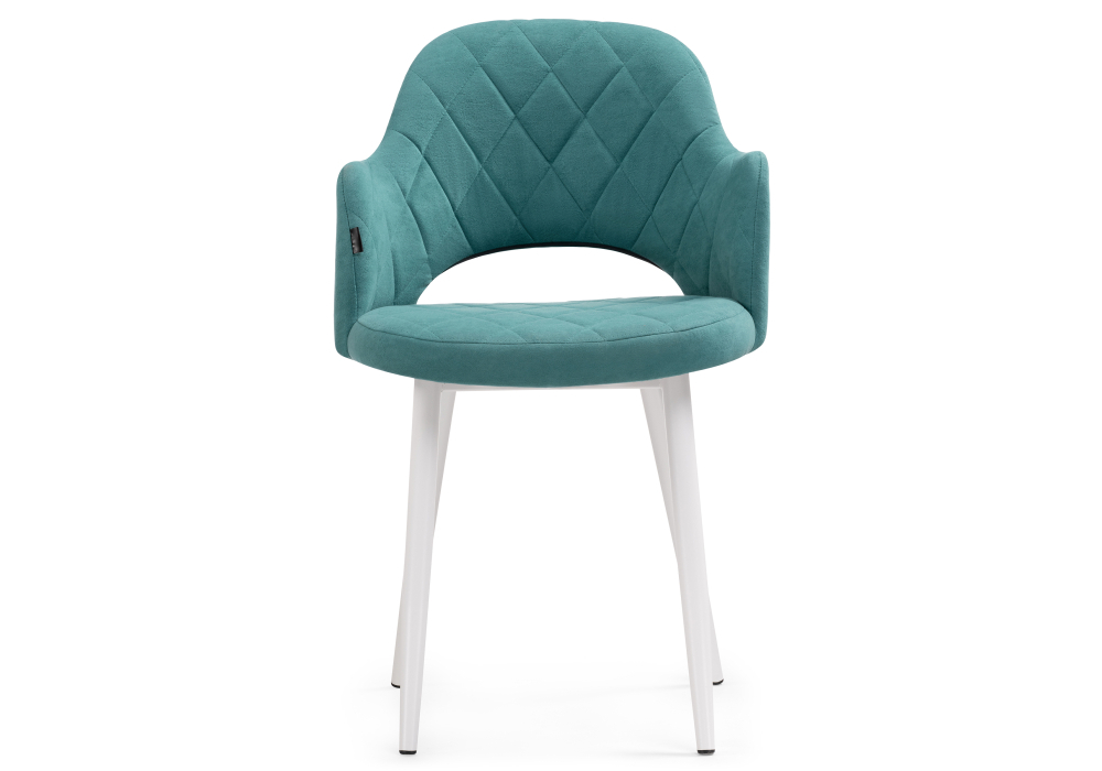 Стул Woodville Гутрид ромбы спереди бирюзовый / белый 504186