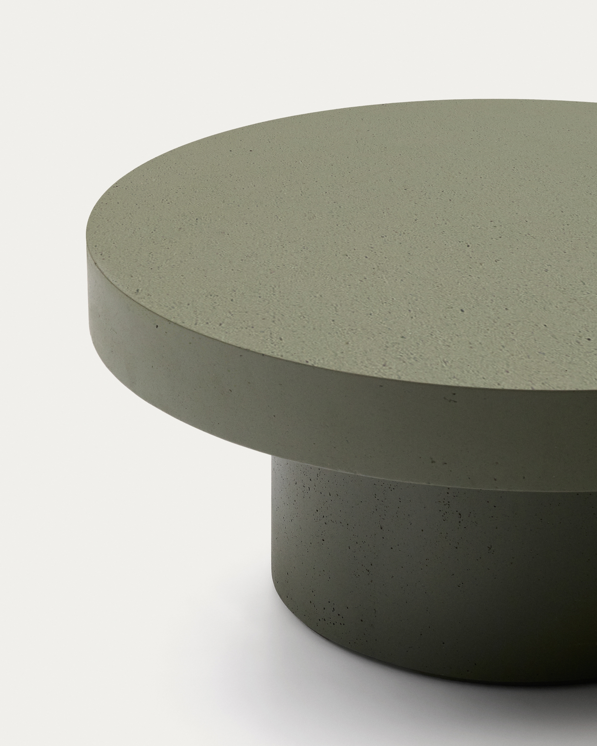 Aiguablava Журнальный столик зеленый цементный Ø90 см La Forma (ex Julia Grup)